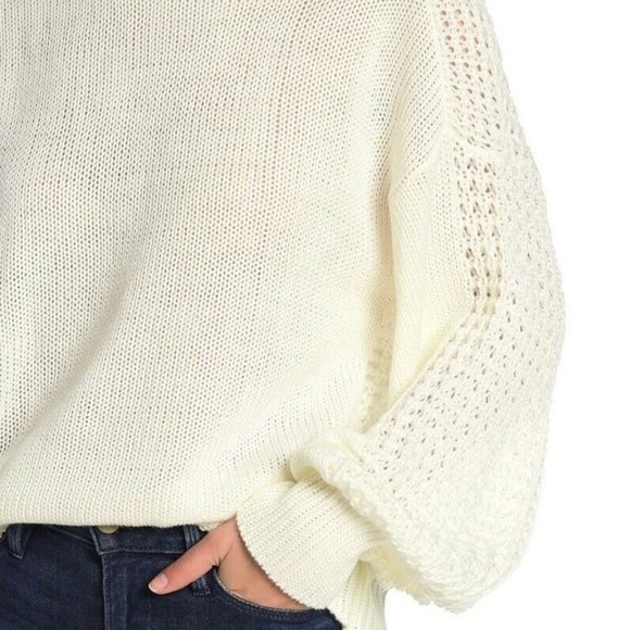 ABOUND Ivory Long Blouson Sleeve Crew Neck Sweater - Picture 5 of 8